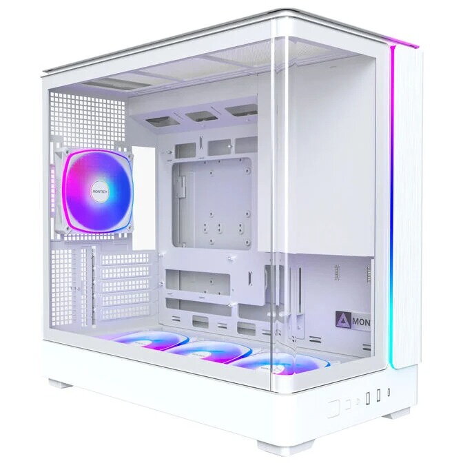 Carcasa KING 15 PRO Mini mATX Tempered Glass RGB Alb