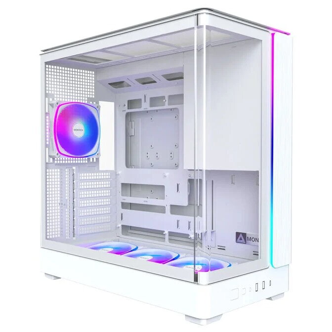 Carcasa KING 45 PRO Midi-Tower ATX Tempered Glass RGB Alb