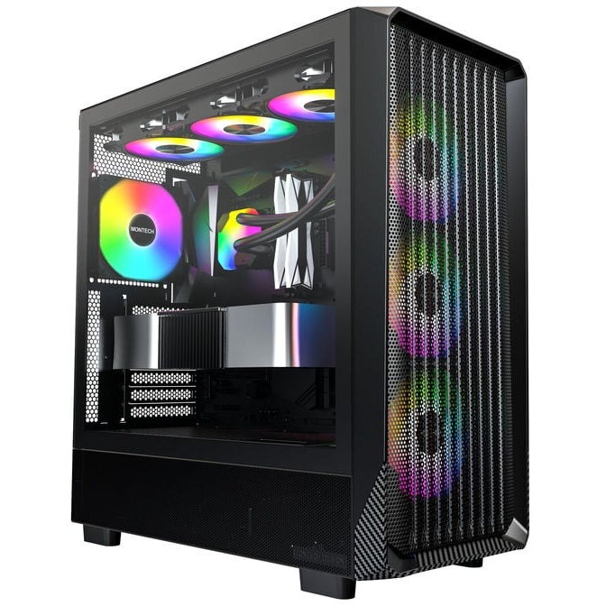 Carcasa X5 Midi-Tower E-ATX ARGB Tempered Glass Negru