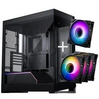 Carcasa Serie NV5 MK2 ATX Tempered Glass DRGB - Satin Black + Glacier One 360M25 Gen2 DRGB AiO 360mm Negru