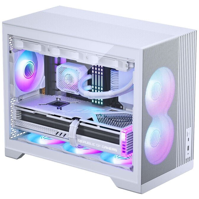 Carcasa Mini mATX Tempered Glass Alb