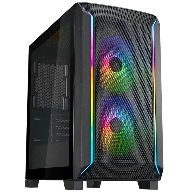 Carcasa FARA 312 Micro-ATX Tempered Glass Negru