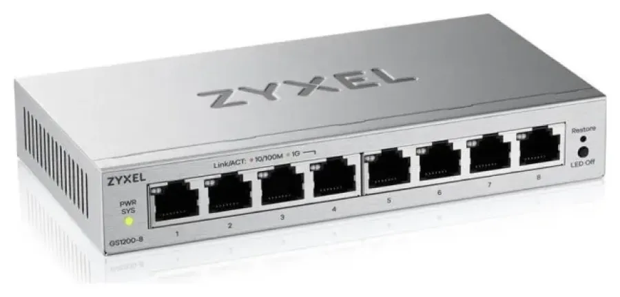 Switch ZyXEL Managed 8P Argintiu