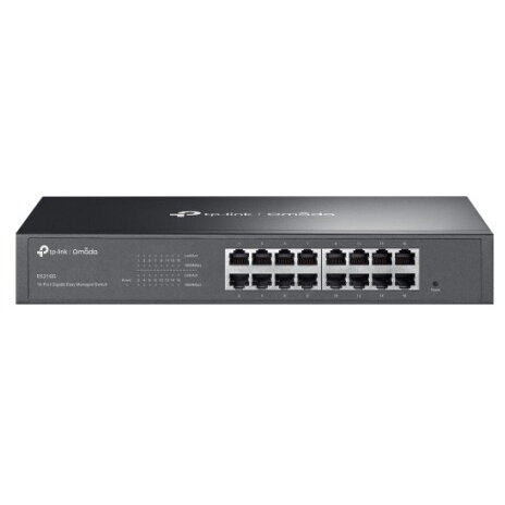 Switch 16P Gigabit Easy Managed Fara PoE Rack Negru