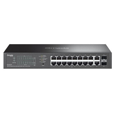 Switch 20P PoE+ Rack 802.3x Managed Negru