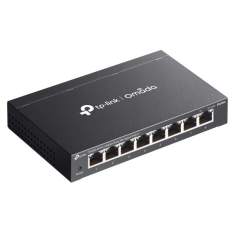 Switch 8P Gigabit Easy Managed Fara PoE Negru