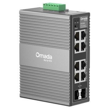 Switch 8P Gigabit Industrial Fara PoE Managed Rack