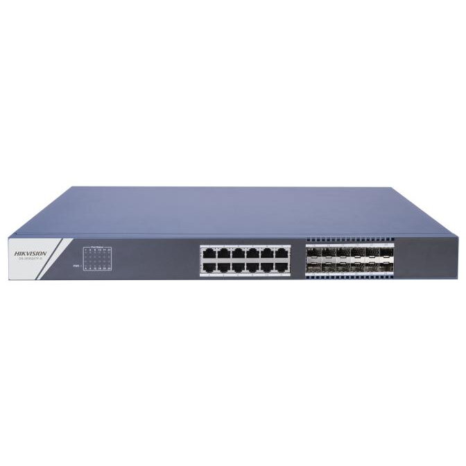 Switch Hikvision 24P 12P SPF Unnaged Rack Albastru