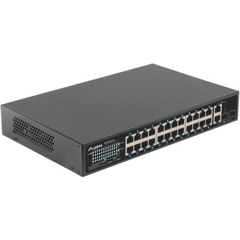 Switch 24P Gigabit Ethernet 250W PoE Rack Managed Negru
