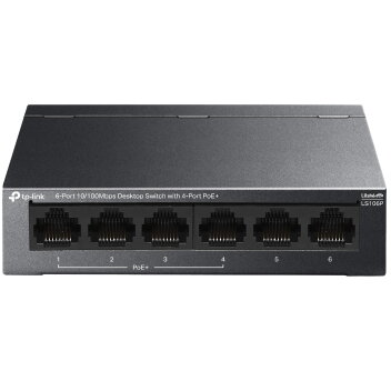 Switch 6P Gigabit PoE 802.3af 10/100Mbps Negru