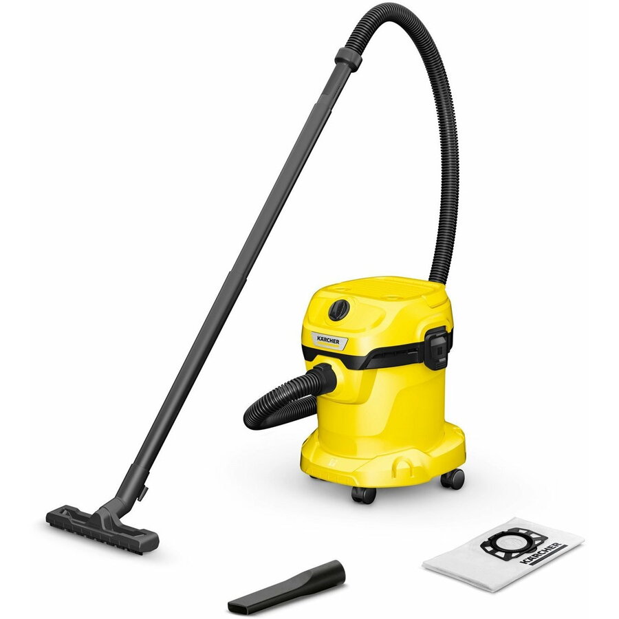 Aspirator Karcher WD 2 Plus V-15/6/18/C, cu sac, 1000W, 15L, Galben/Negru - imagine 2