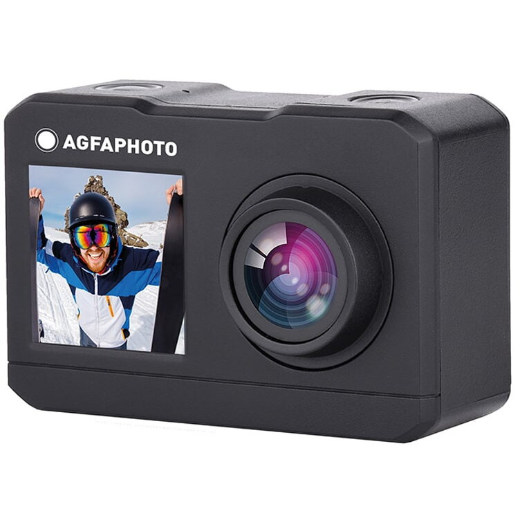 Camera Video de Actiune Realimove AC7000 Rezolutie Video pana la 2.7K Dual Display Wi-Fi Carcasa Waterproof 30M Negru