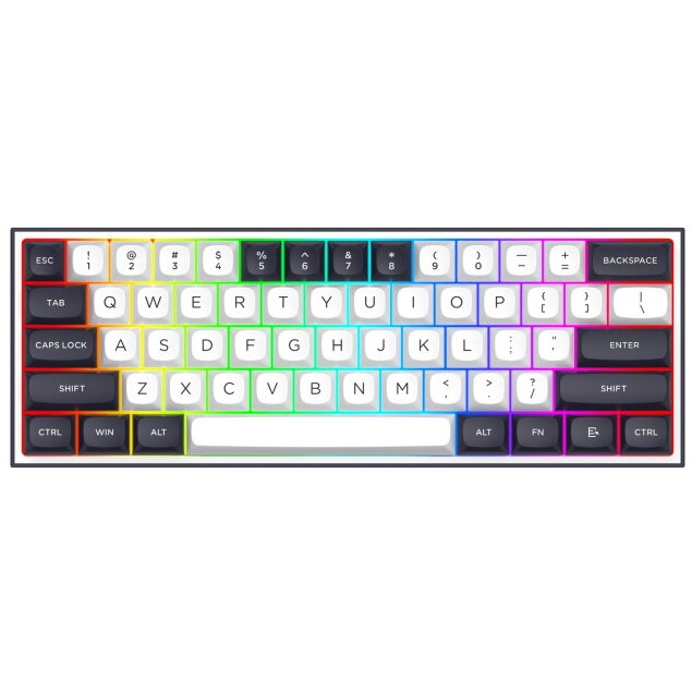 Tastatura ALCOR QMK K717WB-RGB-PRO Negru