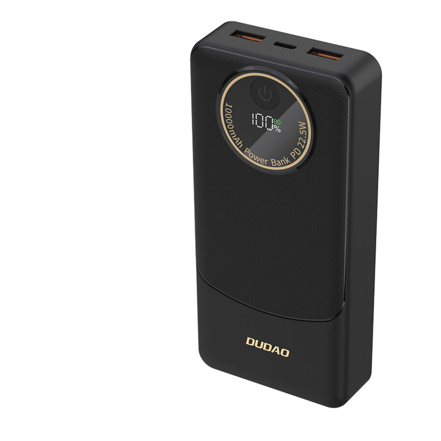 Acumulator extern K12Pro, 20000 mAh, 2x USB-A, 1x USB-C, Negru