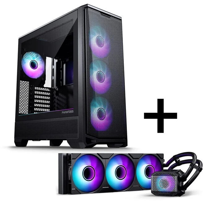 Carcasa + Cooler Procesor AiO Eclipse G400A + Glacier M25 Gen2 AiO Negru