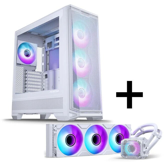 Carcasa + Cooler Procesor AiO Eclipse G400A  + Glacier M25 Gen2 AiO Alb