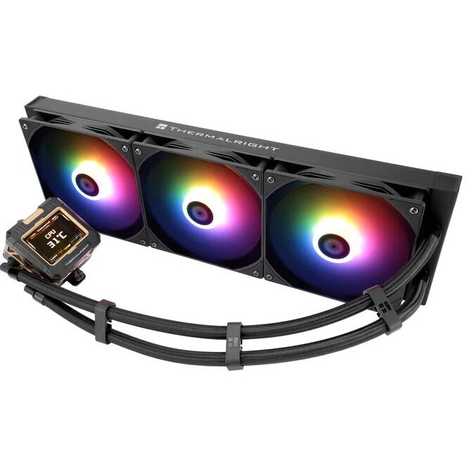 Cooler CPU Thermalright Frozen Warframe 360 aRGB, 3 x 120mm, 2000 rpm, aRGB (Negru) - imagine 2