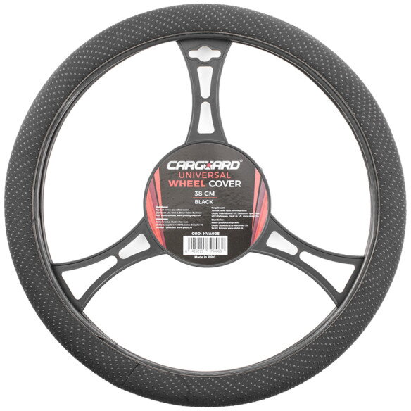 Husa Volan Auto 38cm Textil  cu Perle Negru