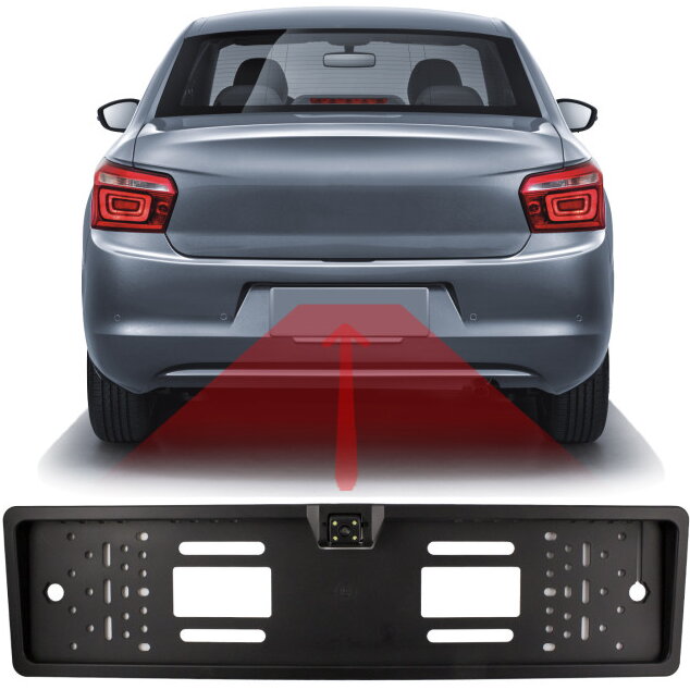 Camera pentru Numar de Inmatriculare cu Suport Negru