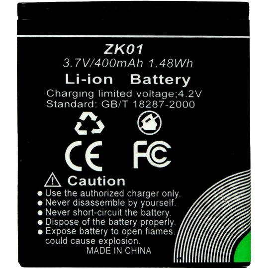 Baterie Reincarcabila de Schimb ZK01 400mAh 3.7V 1.48Wh pentru Aparat Foto Realishot DC5200 Negru