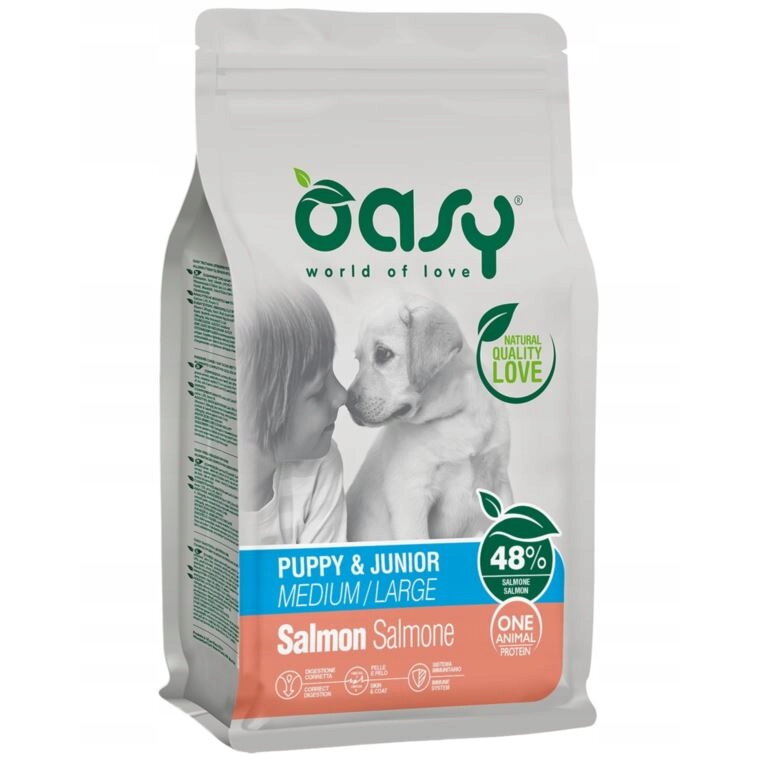 Hrana Uscata pentru Câini Oasy Puppy ML Somon 12kg