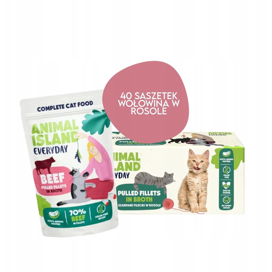 Hrana Umeda pentru Pisici ANIMAL ISLAND Vita 40x85g