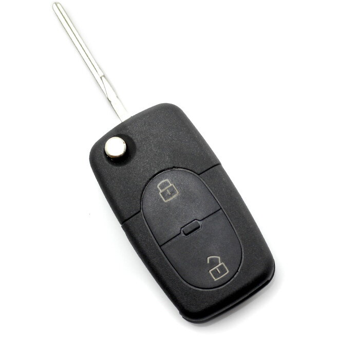 Carcasa pentru Cheie Audi Tip Briceag cu 2 Butoane Baterie 1616 Negru