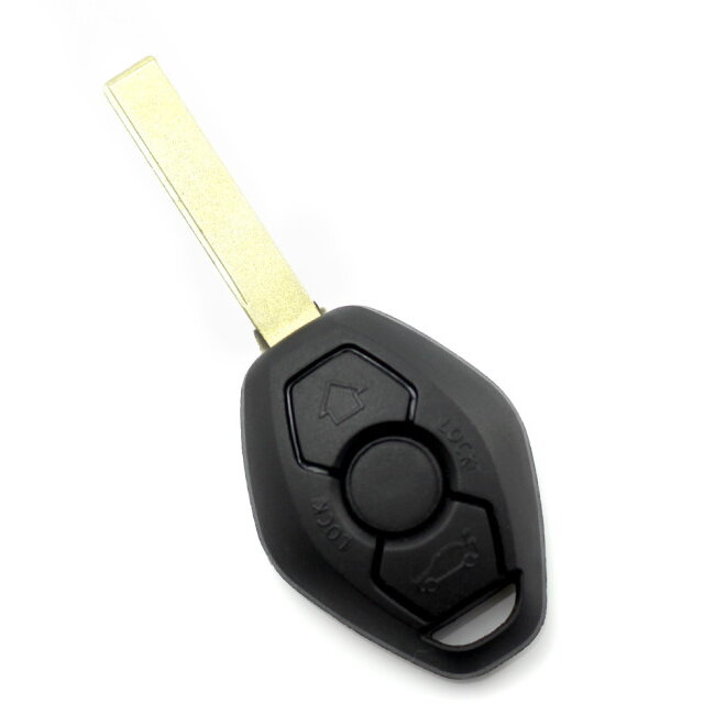 Carcasa pentru Cheie BMW cu 3 Butoane  si Lama 2 Piste Negru