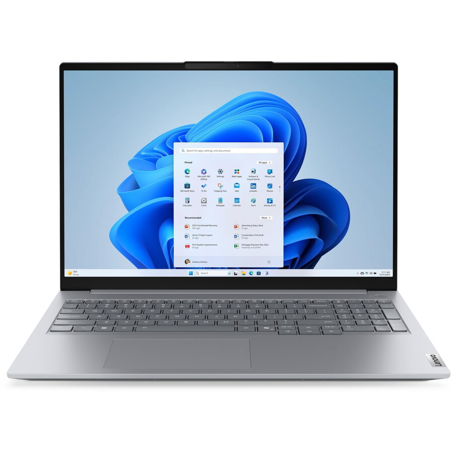 Laptop ThinkBook 16 G9 WUXGA 16 inch AMD Ryzen 5 220 16GB 512GB SSD Windows 11 Pro Arctic Grey