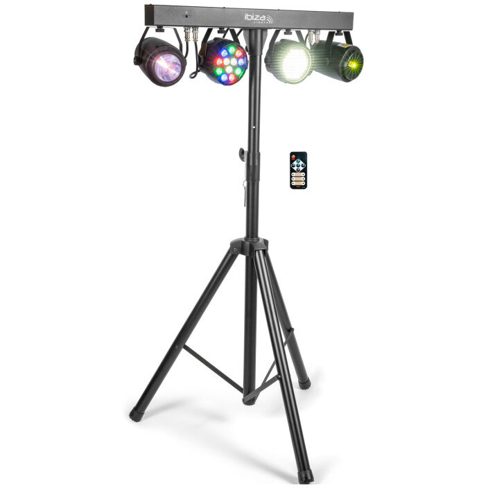 Set 4 lumini cu trepied si telecomanda Ibiza Light DJLIGHT85LED - imagine 2