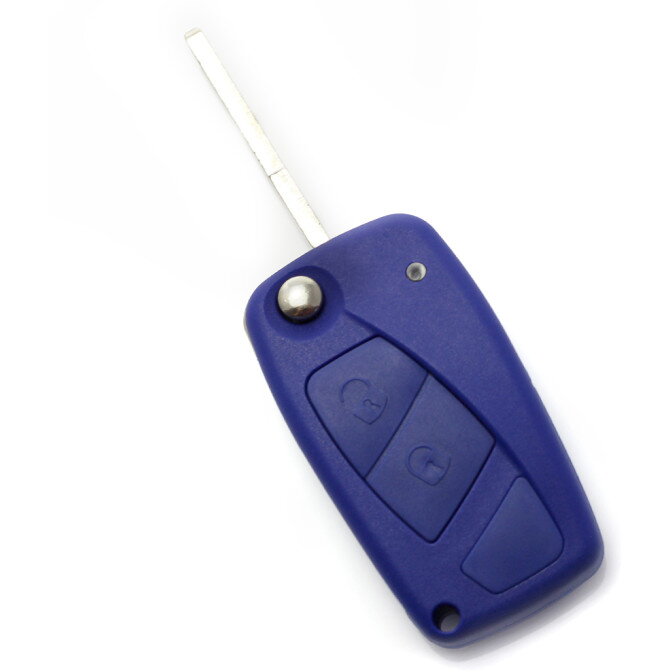 Carcasa pentru Cheie Fiat Tip Briceag cu 2 Butoane Albastru