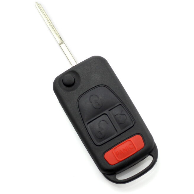 Carcasa pentru Cheie Mercedes Benz Tip Briceag 3 Butoane Lama pe Stanga Lama 2 Piste Buton Panica Negru