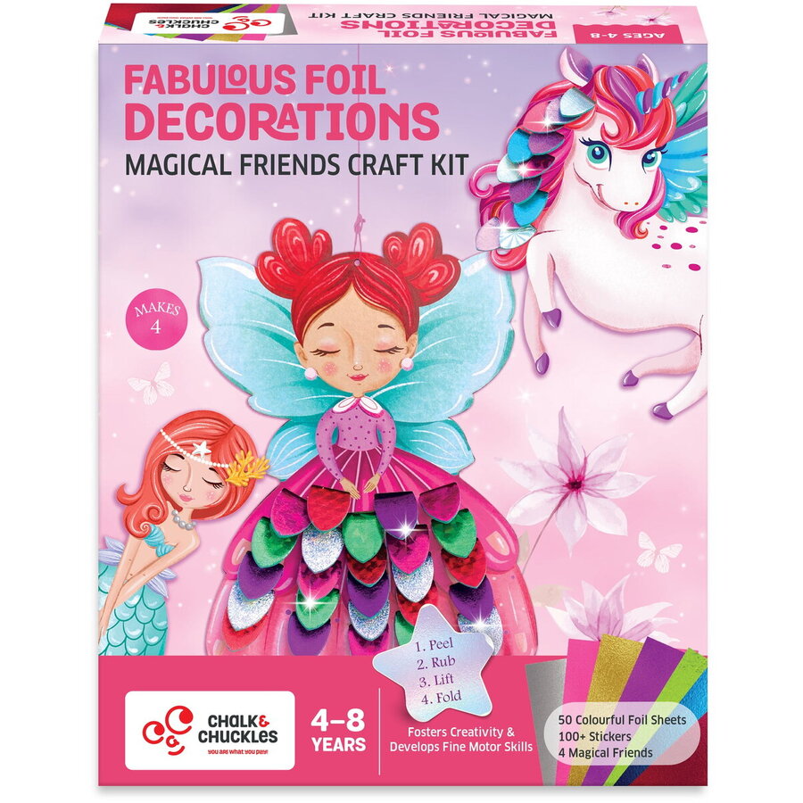 Decoratiuni cu Folii de Transfer Prieteni Magici 4-8 Ani