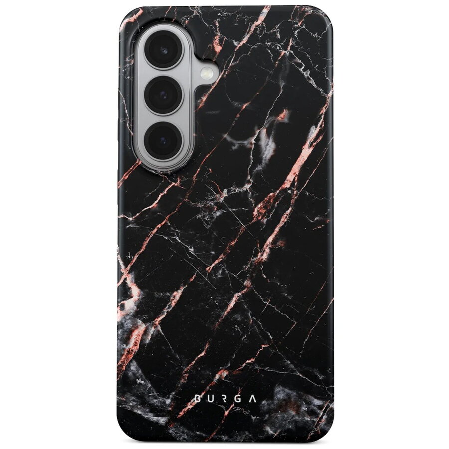 Husa Burga Dual Layer Magnetic Rose Gold Marble pentru Samsung Galaxy S26 Negru
