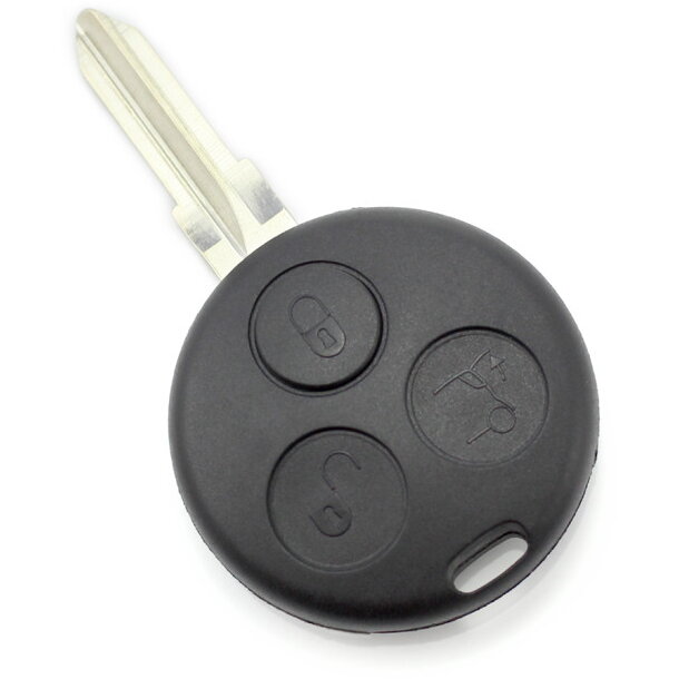 Carcasa pentru Cheie Smart cu 3 Butoane Negru