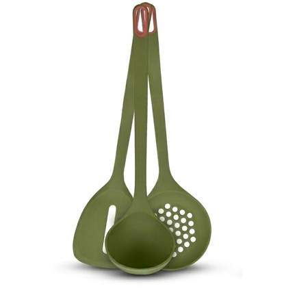 Set 3 Ustensile Silicon Verde