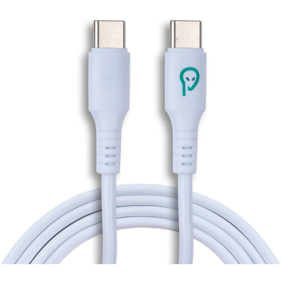 Cablu Date / Incarcare USB Type-C la USB Type-C PVC Lungime 1M Alb
