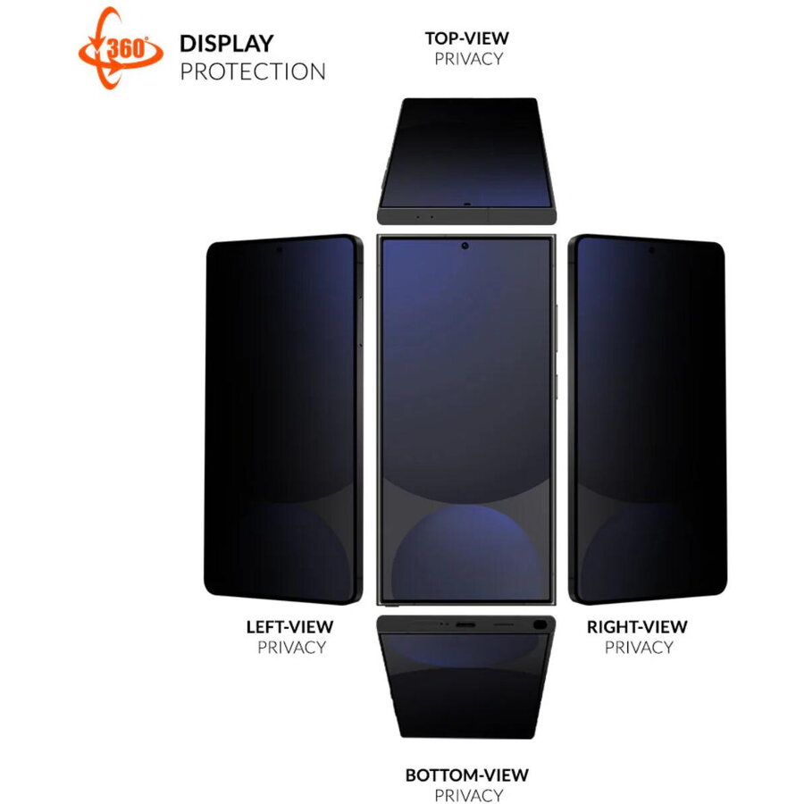 Folie Sticlă Eiger Privacy Mountain Edge GRS 360 pentru Samsung Galaxy S26 Ultra Negru — imaginea 4