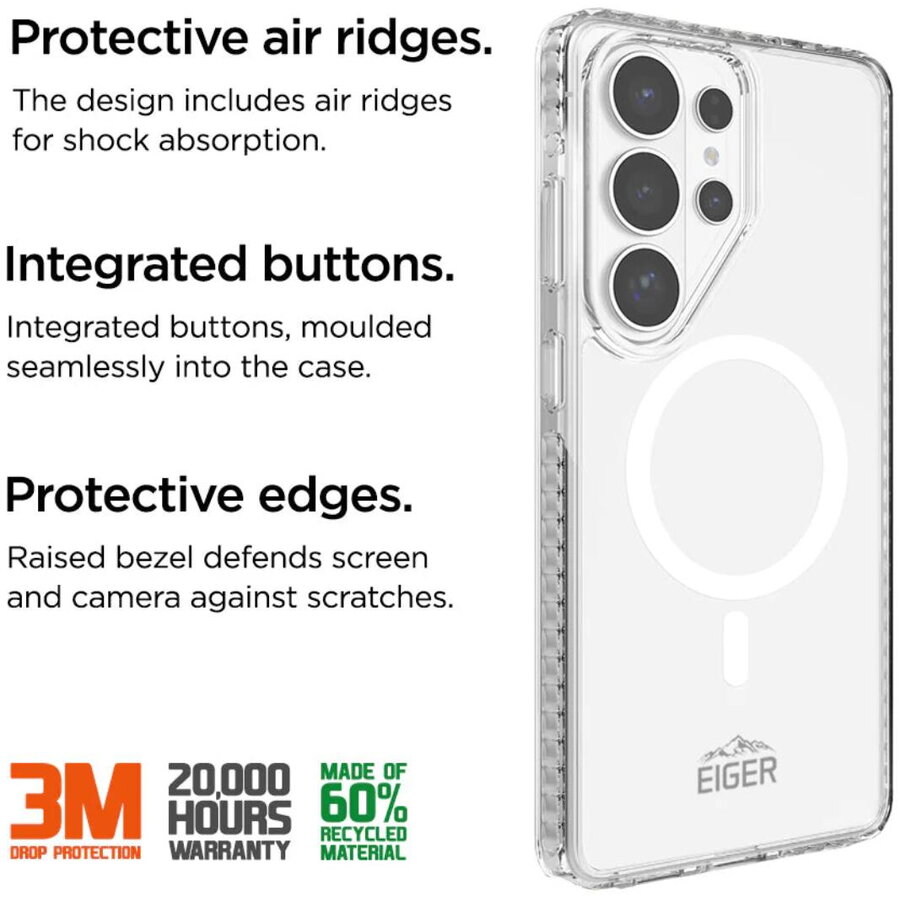 Husa Eiger Ice Grip Magsafe GRS pentru Samsung Galaxy S26 Ultra Transparent — imaginea 5