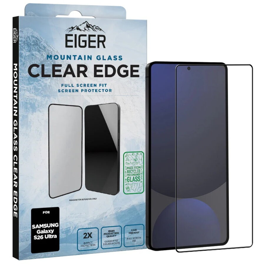 Folie Sticlă Eiger 3D Mountain Glass GRS pentru Samsung Galaxy S26 Ultra Transparent