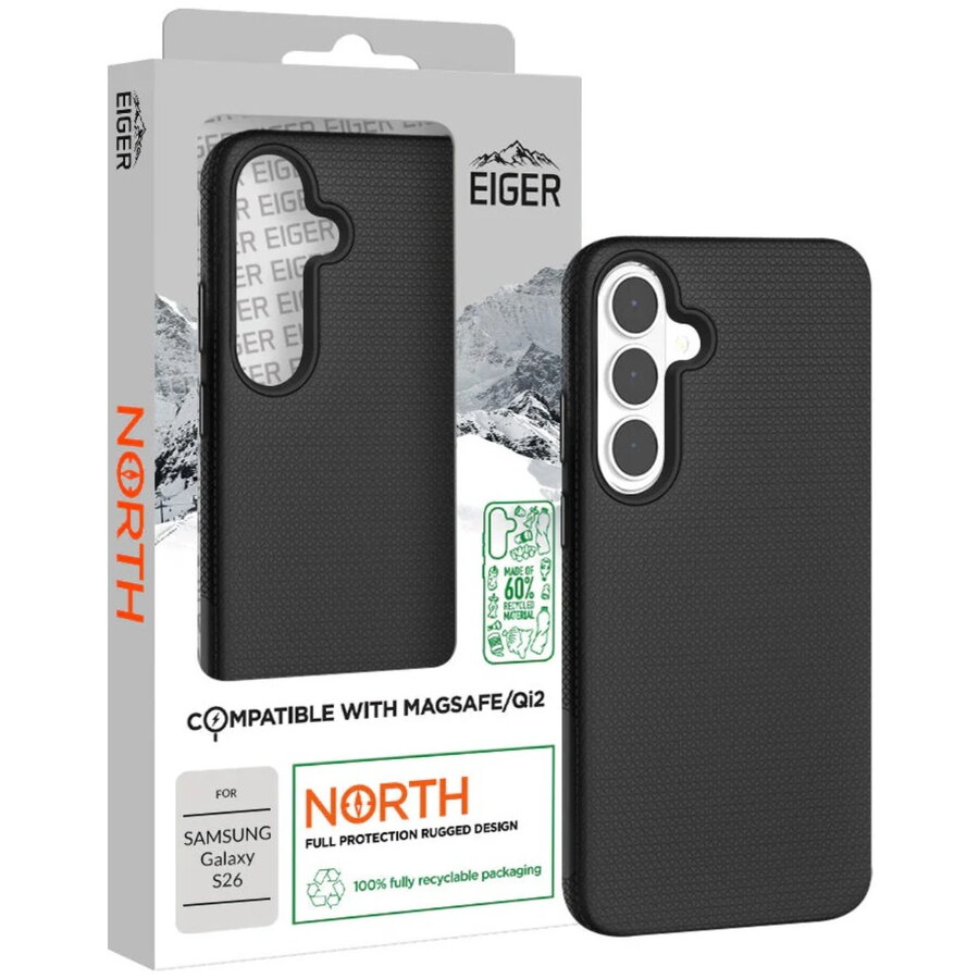 Husa Eiger North Magsafe GRS pentru Samsung Galaxy S26 Negru