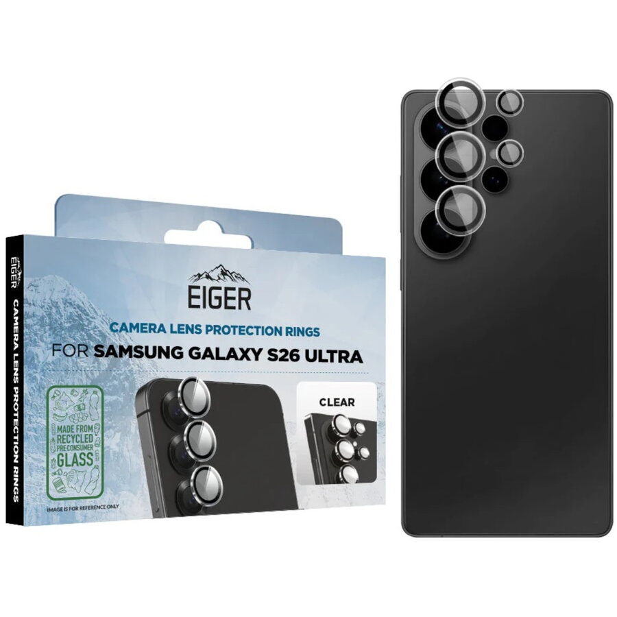 Folie Protecție pentru Camera Eiger 3D Mountain Glass pentru Samsung Galaxy S26 Ultra Transparent