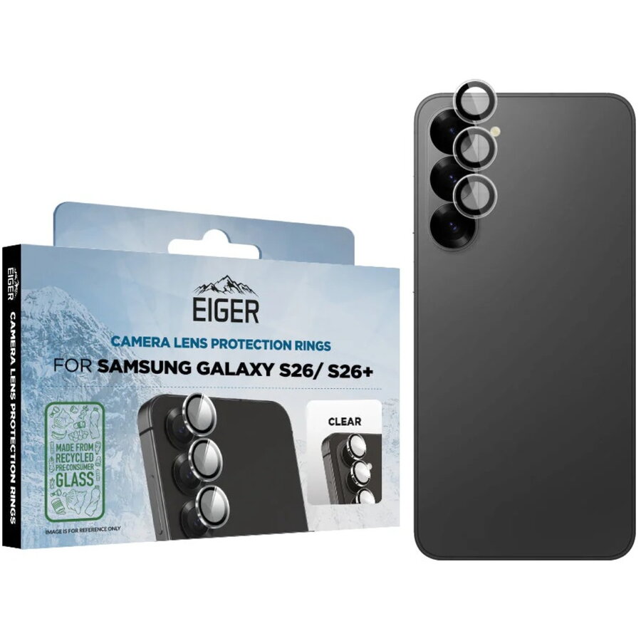 Folie Protecție pentru Camera Eiger 3D Mountain Glass pentru Samsung Galaxy S26 / S26 Plus Transparent