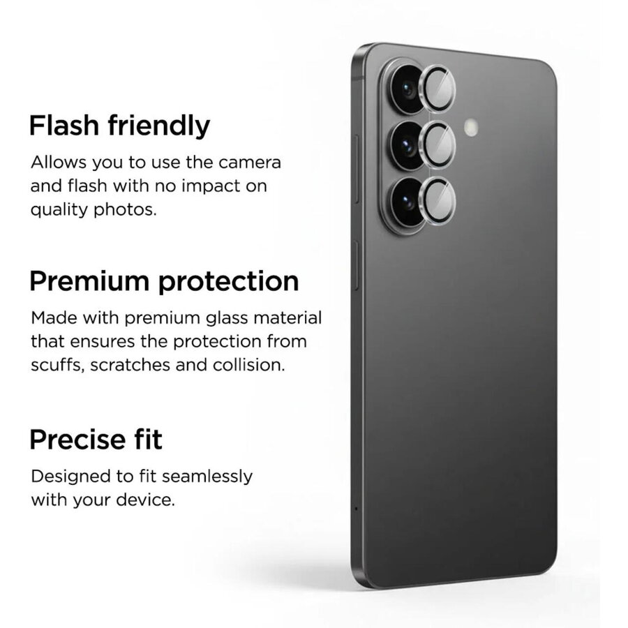 Folie Protecție pentru Camera Eiger 3D Mountain Glass pentru Samsung Galaxy S26 / S26 Plus Transparent — imaginea 2