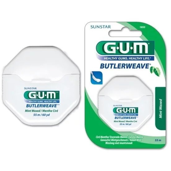 Ata Dentara GUM1855MA  ButlerWeave Waxed Cu Gust de Menta 55m