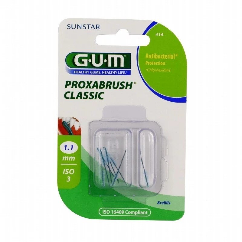 Periuta de Dinti Interdentara GUM414M8B Rezerve Perii Ultra Fine Tapered