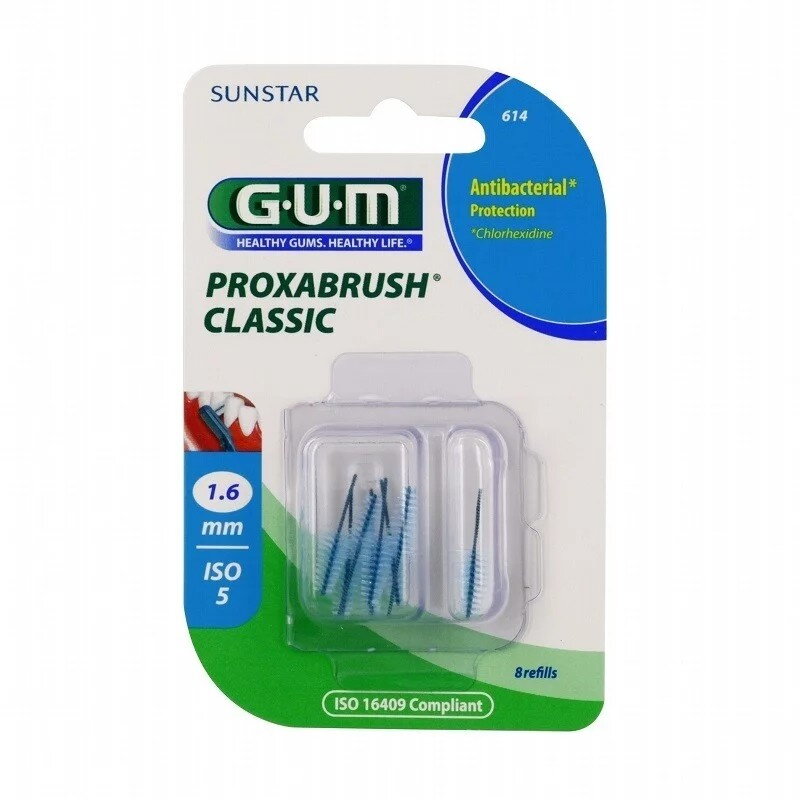Periuta de Dinti Interdentara GUM614M8B PROXABRUSH Rezerve Perii Fine Tapered
