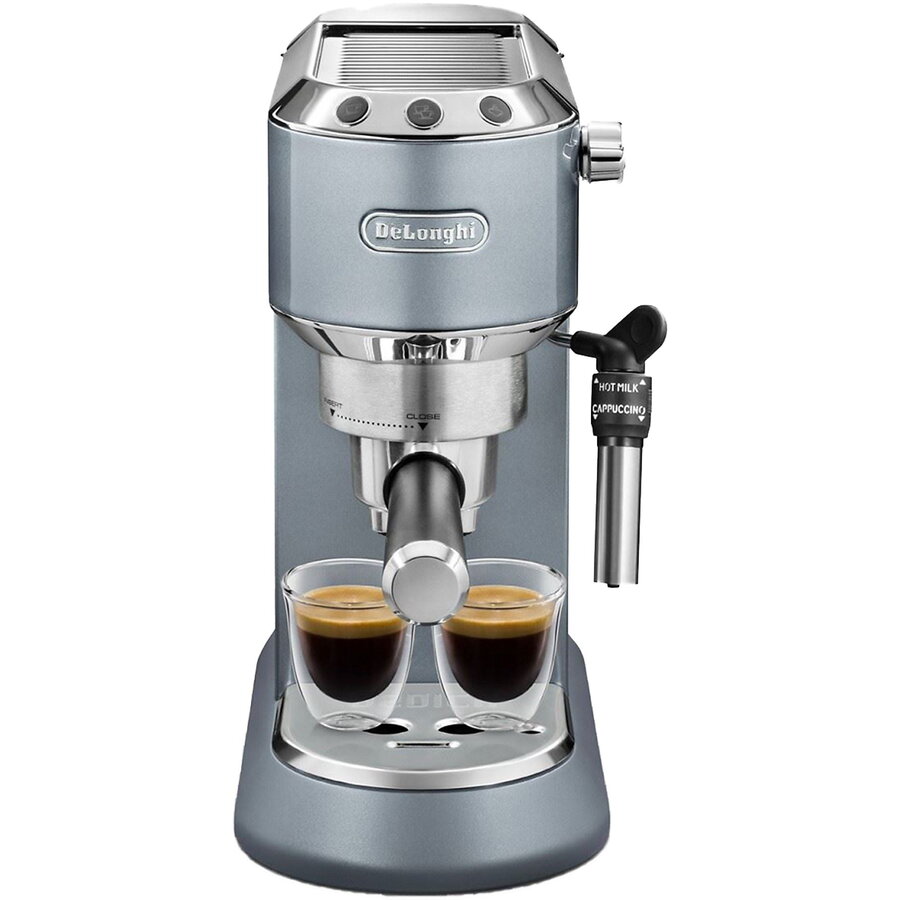 Espressor Manual EC 785.AE Dedica Metallics Rezervor Apa 1.1L Presiune 15Bar 1300W Albastru Deschis