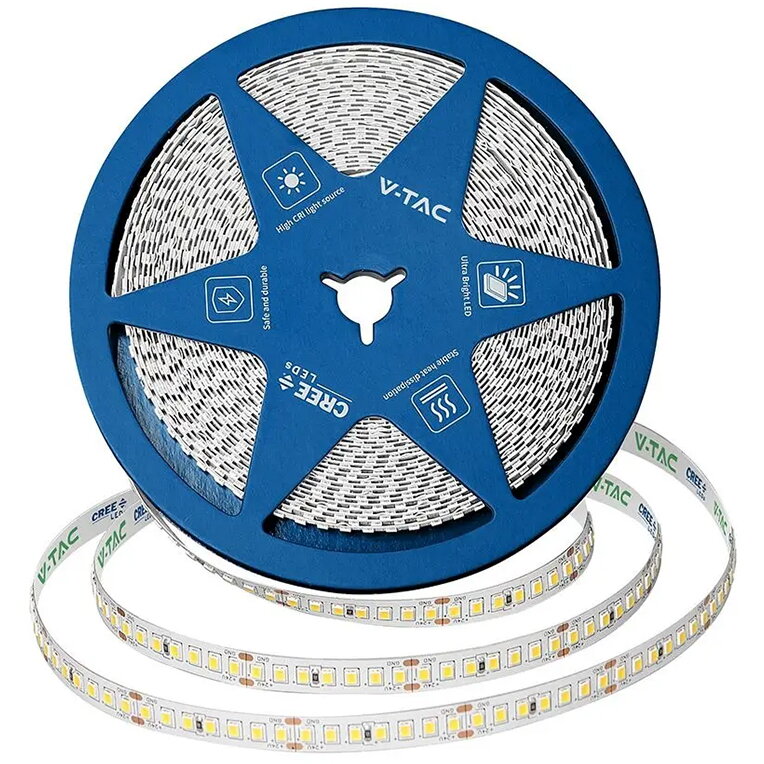 Banda LED 8MM 12W/M 24V IP20 Rola 10M 6500K Cip Cree