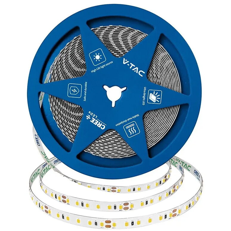 Banda Led 8MM 10W/M 24V IP20 Rola 10M 6500K CIP CREE